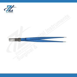 High Precision European Straight Bipolar Forceps 1.5mm Insulated Reusable Medical <b>Instrument</b> for <b>Neurosurgery</b> and ENT Surgery - Product Image 3
