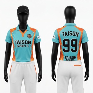 Ensemble uniforme de cricket pour hommes, 160 GSM, maille polyester, séchage rapide, maillot de sport, pantalon blanc, impression par sublimation, logo personnalisé, équipe de cricket - Product Image 1