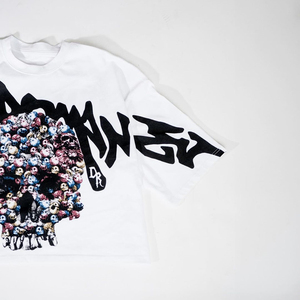 ผู้ค้าส่งเสื้อยืดโอเวอร์ไซส์ทรงบ็อกซี่ สตรีทแวร์ แขนเสื้อแบบดรอปโชว์เดอร์ ตัดเย็บจากผ้าฝ้าย 100% คุณภาพสูง พิมพ์ลายด้วยระบบ DTG  รับผลิตตามแบบที่ต้องการ - Product Image 6