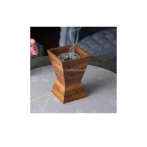 เตาเผาเครื่องหอมบาคูร์ ดีไซน์ทันสมัย ทำจากไม้กระถินเทศ พร้อมหูจับโลหะ ขายดี - Product Image 5