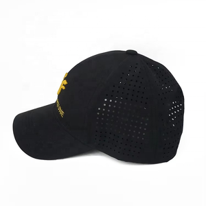 หมวกเบสบอลมีรูตัดด้วยเลเซอร์ระบายอากาศหมวกกีฬาพ่อหมวกเบสบอล6แผงปักโลโก้ได้ตามต้องการ - Product Image 3