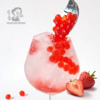 Mevrouw Hong Sappige Mango Aroma Tapioca Popping Boba Instant Bubble Tea Ingrediënten Aardbei Yoghurt Passievrucht Toevoegingen