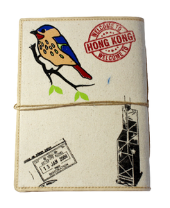 Carnet en papier recyclé en coton, crème et multicolore, avec logo imprimé sérigraphié motif oiseau, vente en gros - Product Image 6