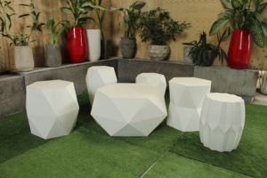 Décoratif écologique avec un design géométrique en béton, dessus résistant à l'eau pour le salon, meubles d'extérieur - Product Image 5