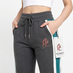 Pantalones Deportivos de Verano para Mujer, Corte Regular, 100% Algodón, Transpirables, de Secado Rápido, Ecológicos, OEM, Personalizables con Logotipo, Frente Plano - Product Image 5