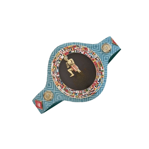 Ceinture de lutte avec motif de guerrier antique et drapeau, ceinture de championnat plaquée or personnalisée, qualité supérieure - Product Image 6