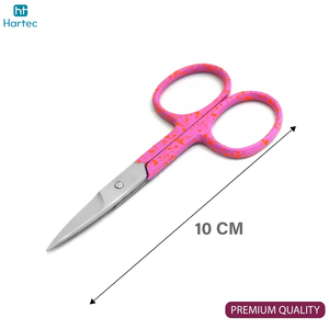 Buen vendedor: Tijeras de acero inoxidable con diseño rosa para manicura y pedicura, para cutículas y uñas, con mango de acero. - Product Image 4