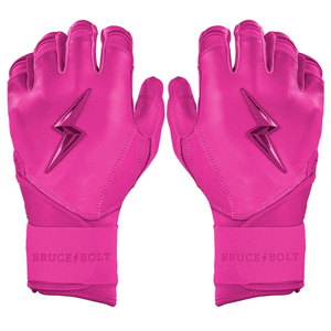 Gants de frappeur pour joueur de baseball adulte en cuir véritable, à longue sangle, à doigts entiers, ambidextres, avec fermeture auto-agrippante, écologiques - Product Image 4