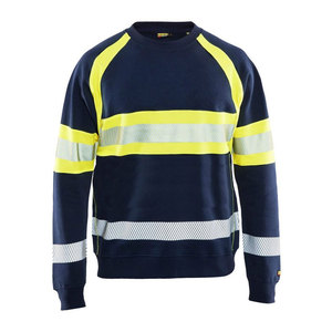 เสื้อเชิ้ตนิรภัยแขนยาวแบบใหม่สำหรับผู้ชาย สีเหลือง เสื้อกันหนาวนิรภัยแบบขายส่ง ชุดยูนิฟอร์มนิรภัยแบบมองเห็นได้ชัด เสื้อกันหนาวนิรภัยแบบมองเห็นได้ชัด - Product Image 1