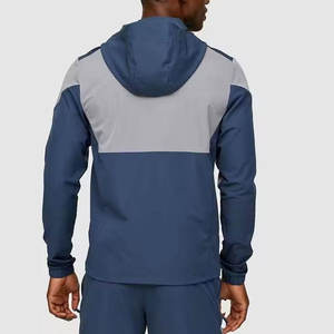 Nouvel ensemble coupe-vent décontracté à capuche personnalisé, veste et pantalon empilés en polyester zippé, deux pièces, pour hommes et femmes - Product Image 3