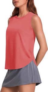 Camiseta sin Mangas para Mujer, Cuello Redondo, Color Sólido, Tejido Transpirable, Estilo Deportivo, Verde Azulado, ODM OEM - Product Image 2