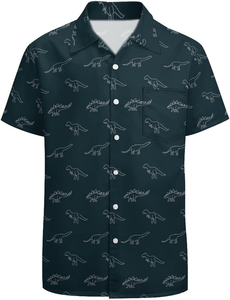 Camisa de hombre con estampado completo, manga corta, estilo hawaiano, tropical, playera informal con botones, para verano, colorida, con estampado floral. - Product Image 4