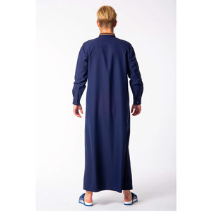 <b>Mens</b> Traditional Muslim Robe Soft Cotton Long Sleeve Breathable Casual Wear <b>Mens</b> Comfortable Full Length Islamic Juba - Product Image 2
