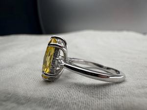 Anillo de Cóctel con Gema de Moissanita Corte Marquesa Amarillo Canario de 2CT, Plata 925, Regalo para Cumpleaños y Aniversarios - Product Image 4
