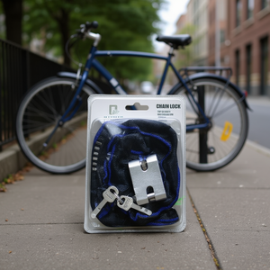 Candado de Cadena para Bicicleta de Acero, Resistente y Seguro, con Bolsa y 6 Cadenas de Tela de 100 cm para la Seguridad de la Bicicleta - Product Image 3