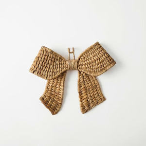 Elegante Collar Tejido para Árbol de Navidad con Lazo - Cubierta de Jacinto de Agua Hecha a Mano para Decoración Navideña Rústica - Product Image 2