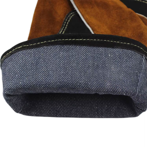 Top Quality Customized Heat Resistant Mitts Welder <b>Long</b> Sleeve Welding Leather Safety <b>Gloves</b> Leather <b>Gloves</b> From Pakistan - Product Image 5