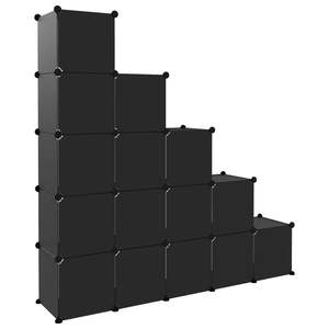 Organizador de Almacenamiento de Plástico PP Negro, Cubo de Almacenamiento de 61.0 x 12.6 x 60.4 Pulgadas - Product Image 5