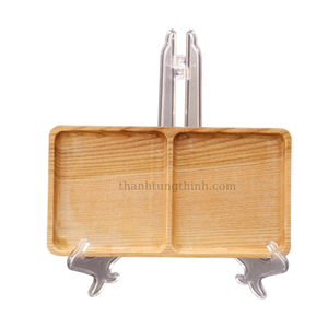Plateau rectangulaire en bois de haute qualité, multi-formes, écologique, antibactérien, compatible lave-vaisselle, fabriqué au Vietnam - Product Image 4