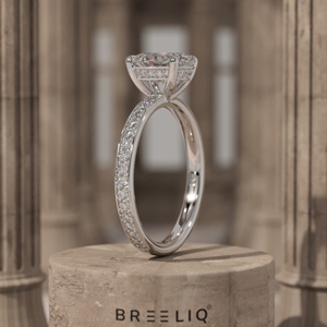 Oval Diamond Ring 2CT Pave Band Engagement Ring 14K Gold <b>Bridal</b> Ring Custom OEM Jewelry Supplier - Product Image 4