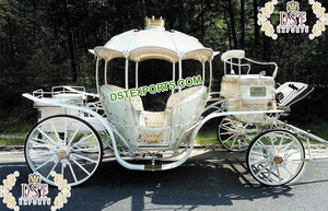 Chariot de luxe à thème de cendrillon tiré par des chevaux Design exquis Cendrillon Royal Chariot Mini grandes tailles matériel en bois Princesses - Product Image 3