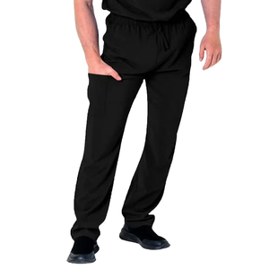 Ensemble de blouses médicales noires pour femmes, manches courtes, en coton tricoté, pantalon d'uniforme d'hôpital, tenue de travail médicale décontractée, vente chaude - Product Image 5