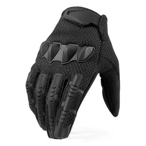 Guantes Tácticos Deportivos de Cuero para Exteriores, Protección Completa para los Dedos, Resistentes al Desgaste, con Pantalla Táctil, para Pesca y Uso Casual - Product Image 1