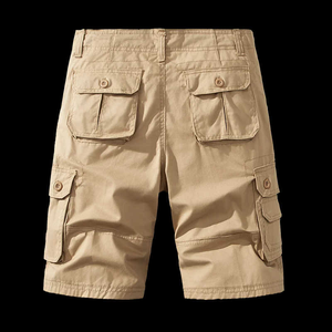 Pantalones Cortos Cargo de Lona de Alta Calidad para Hombre, Venta Directa de Fábrica, Casuales, Resistentes al Viento, de Cintura Alta, con Patrón Liso, Teñido Uniforme - Product Image 4