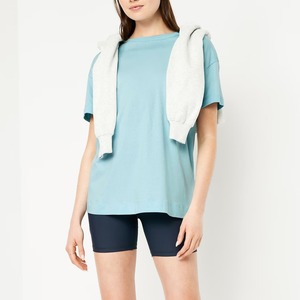 T-shirt personnalisé en coton avec logo imprimé en couleur, logo en relief 3D, coupe ample et carrée, col rond, manches courtes, décontracté, pour l'été - Product Image 5
