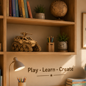Modelo de Tanque de Madera Premium, Kit de Rompecabezas 3D para Adultos y Adolescentes |   Juguete de Ensamblaje de Vehículo Militar Cortado con Láser, Decoración Mecánica para Escritorio - Product Image 3