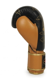 Gants de kick-boxing en cuir de vachette à motif dragon, fermeture à lacets, support de poignet auto-agrippant, taille personnalisée, coupe-vent - Product Image 4