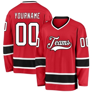Maillot de hockey personnalisé en gros, qualité supérieure, directement de l'industrie, couleurs or vieilli, noir et blanc, le plus vendu - Product Image 3