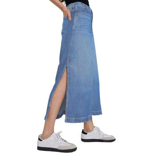 Jupes en jean pour femmes, mode tendance, modernes, décontractées, respirantes, teintes unies, 100% coton - Product Image 5