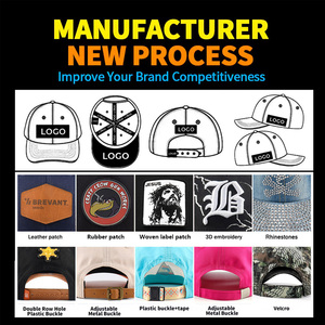 หมวกเบสบอลปักโลโก้ผ้าฝ้ายแบบกำหนดเองขายส่ง หมวกทรงคลาสสิก 5 ชิ้น ปรับขนาดได้ - Product Image 5