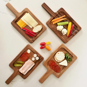 ถาดไม้อะคาเซียสำหรับเสิร์ฟพร้อมไม้พายสำหรับชีส - Product Image 3