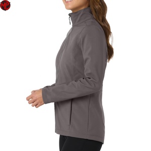 Women Softshell <b>Jacket</b> Full Zip Windproof Lightweight Outdoor Running Golf <b>Jacket</b> Plaid Pattern with Zipper Closure - Product Image 2