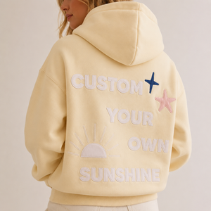 Sweat-shirt à capuche surdimensionné pour femme, personnalisé, avec broderie en tissu 3D et logo personnalisable, style décontracté - Product Image 1