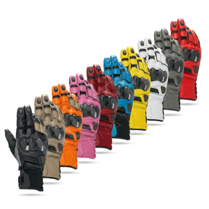 Gants de moto personnalisés OEM ODM en cuir avec protection des articulations, compatibles écran tactile, respirants et antidérapants - Product Image 1