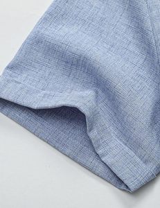 Chemise de plage en lin pour homme, manches courtes, décontractée, boutonnée, pour les vacances - Product Image 4