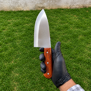 Cuchillo Desollador Silver Blade con Mango de Madera Marrón Anaranjado y Empuñadura Remachada para Carniceros, Desollado, Recorte y Corte Profesional de Carne - Product Image 1