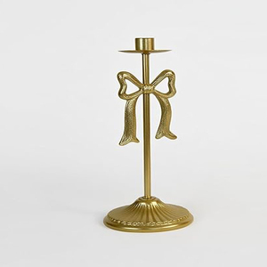 Portavelas Cónicos de Metal, Juego de 2 Portavelas, Centro de Mesa Decorativo Moderno para Decoración de Mesa Navideña - Product Image 2