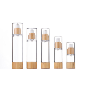 Botellas de <span class=keywords><strong>Spray</strong></span> para Loción de Bambú de Múltiples Capacidades con Dispensadores de Presión para Envasado de Esencias y Cremas Faciales de Alta Calidad - Product Image 1