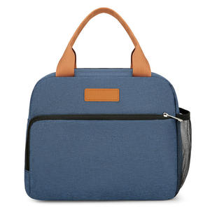 professional large capacity grey insulated <b>lunch</b> bag waterproof thermal meal prep tote for office travel and school - Product Image 5