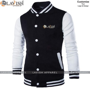 Veste de baseball universitaire à capuche pour hommes, personnalisée, respirante, écologique, laine/polyester - Product Image 2