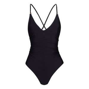 2026 New Design Women's High Waist 2-Piece Swim Suit Front Logo Customized Color & Logo 100% Polyester Summer Wear Wholesale - Product Image 2