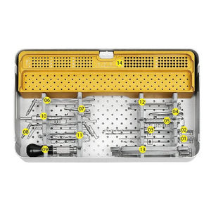 Kit d'instruments vétérinaires orthopédiques en acier inoxydable de qualité supérieure, plaque de blocage à quatre points, zéro millimètre, réutilisable, ISO 13485 - Product Image 4