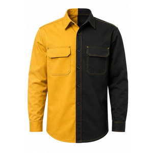 Men Fire Retardant Safety Work <b>Shirts</b> NFPA2112/CAT2 100% Cotton Long Sleeve Plaid Flame Resistant FR <b>Shirts</b> for <b>Welding</b> - Product Image 2