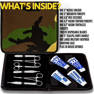 Trousse de premiers secours avec équipement entièrement en acier inoxydable, étui portable, kit de formation chirurgicale, vente en gros, trousses de premiers secours pour les voyages et la saison des urgences - Product Image 3