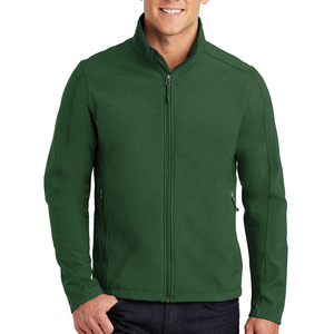 Veste Softshell Homme 2026 Verte Coupe-Vent à Col Montant et Fermeture Éclair, Manteau Décontracté Automne Coupe Droite Couleur Unie - Product Image 5