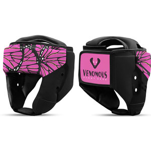 Protector de Cabeza Ligero de PVC y Cuero Venomous Butterfly Pro Training, Transpirable, con Acolchado Reforzado, Protección Completa para la Cabeza - Product Image 1